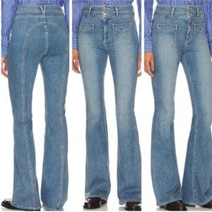 Veronica Beard Light Blue Flared Jeans